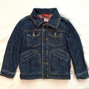 Small Paul Frank Girls Denim Jean Jacket 2T Toddler Dark Wash casual cute
